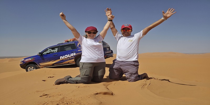 Hanane Amraoui et Ali Oubassidi se présentent au Rallye du Maroc