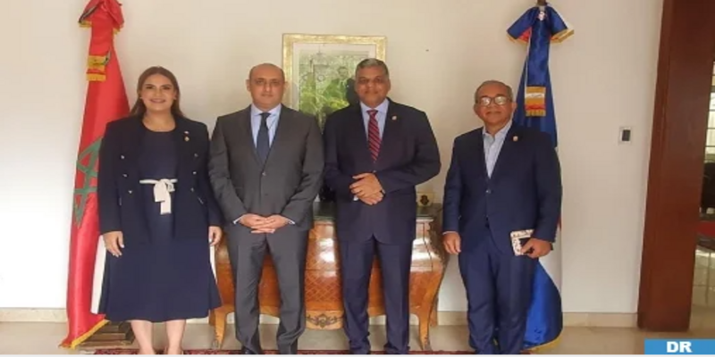 L’ambassadeur du Maroc en République dominicaine et le nouveau président du Parlacen s'entretiennent