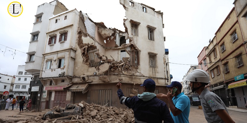 DIAPO/  Casablanca : Une maison s'effondre à Derb Sultan